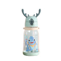 Madou Antler Cup Cute Cartoon Children's Eco-Friendly Plastic Straw Water Bottle 600ml/28oz Applicable Unisex Sports Outdoor