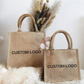 Personalized Jute Bag Mom Mother's Day Bridesmaid Beach Jute Tote Bags for Gifts