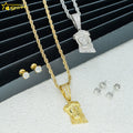 Shining Jewelry Dropshipping 925 Sterling Silver VVS Moissanite Jesus Pendant With Free Rope Chain Diamond Earring Jewelry Set
