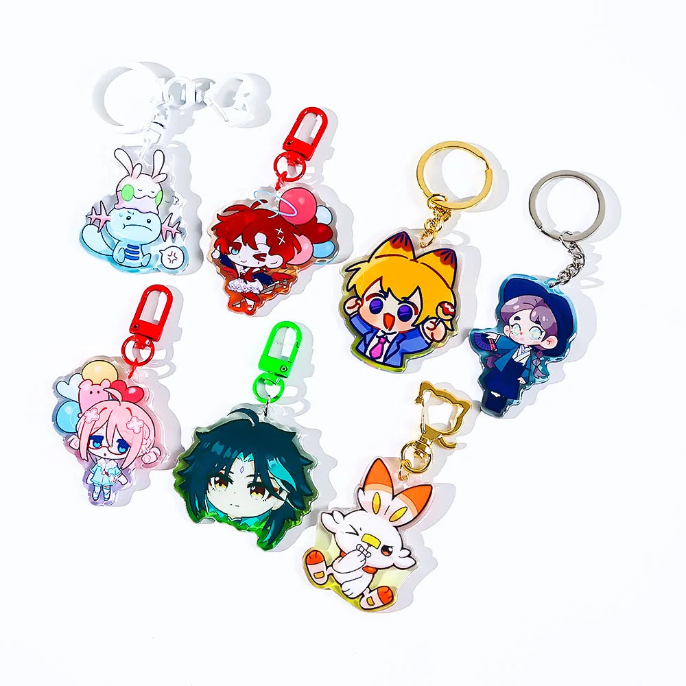 CNAWO Custom Anime Digital Photo Keychain Clear Epoxy Resin Acrylic With UV Printing Metal and Plastic Material