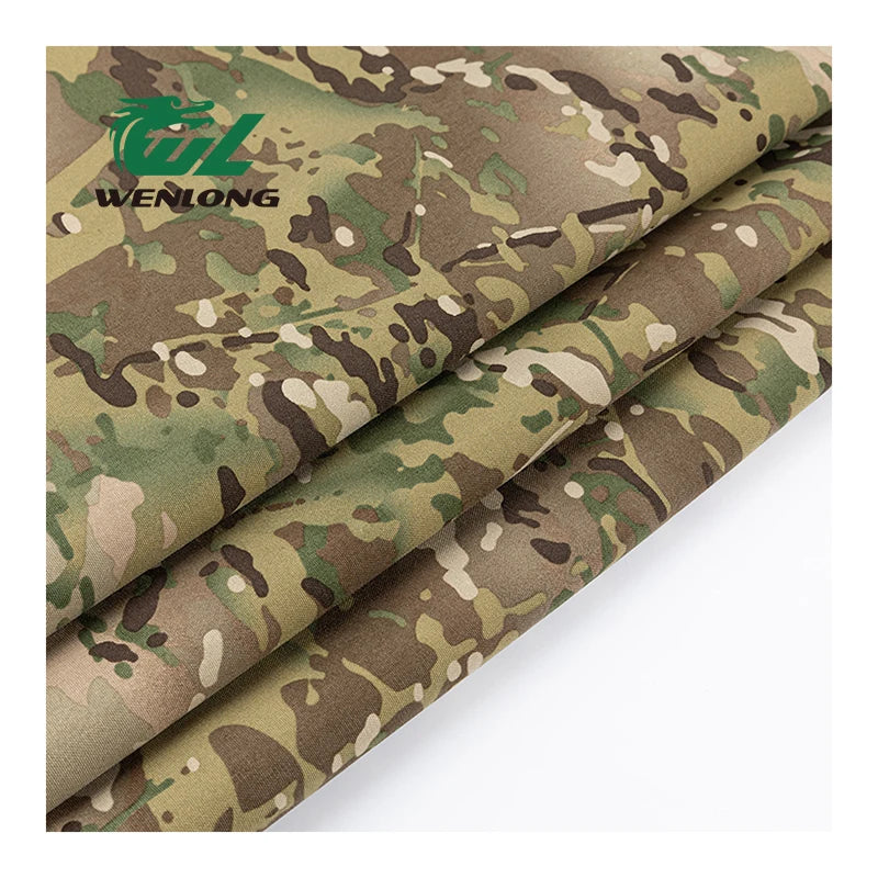 100%Nylon 1000D Vest Fabric Camo Print Anti Tearing CP Camouflage Cordura Pu Coated WR Fabric