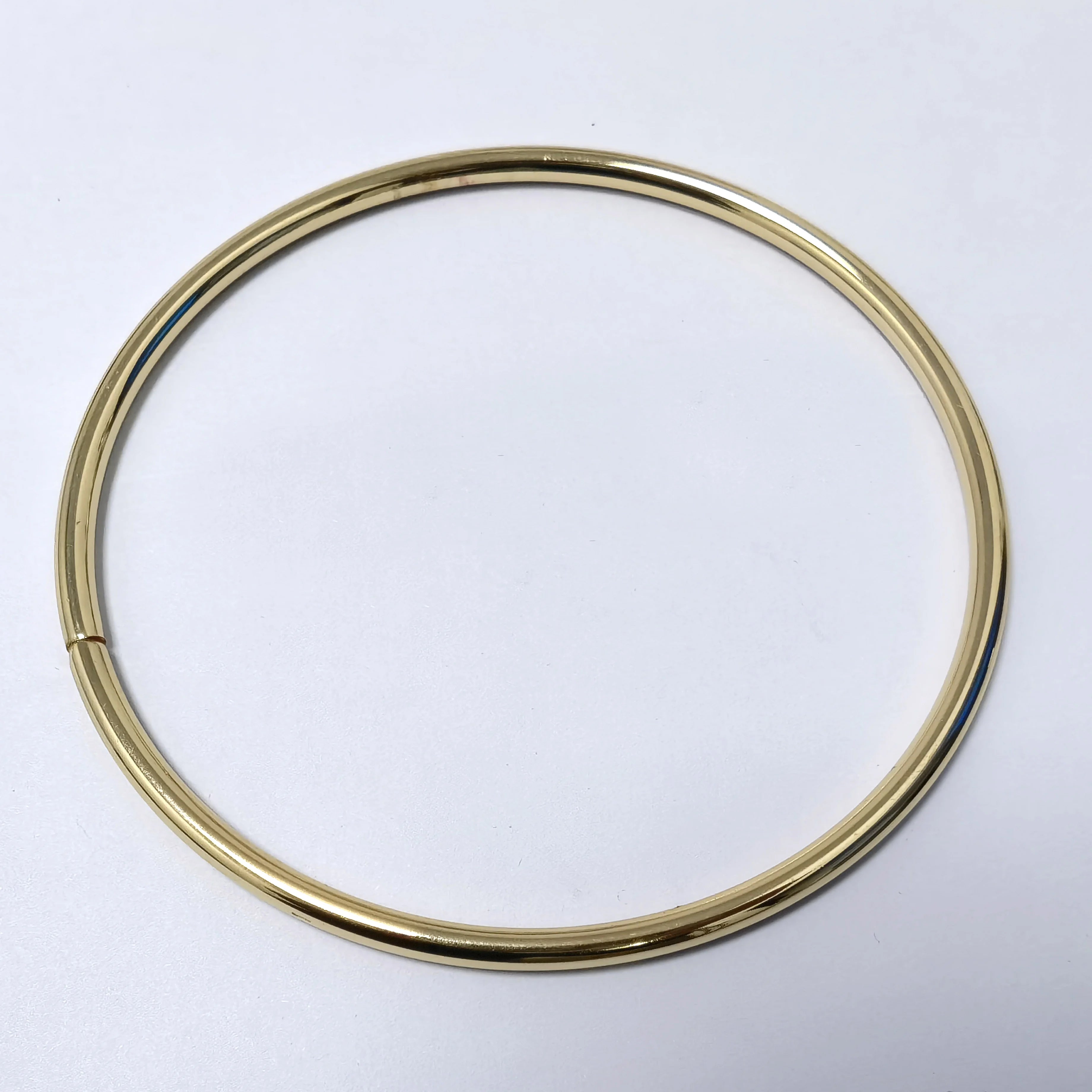 Fashion Round Metal O-Ring Handle with Customized Color and Environmental Electroplating for Handbag Accessories