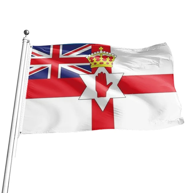 British Empire Flag for Northern Ireland 1953-1972 Irish Red Hand Ensign 3ftX5ft Digital Printing GB I EBa