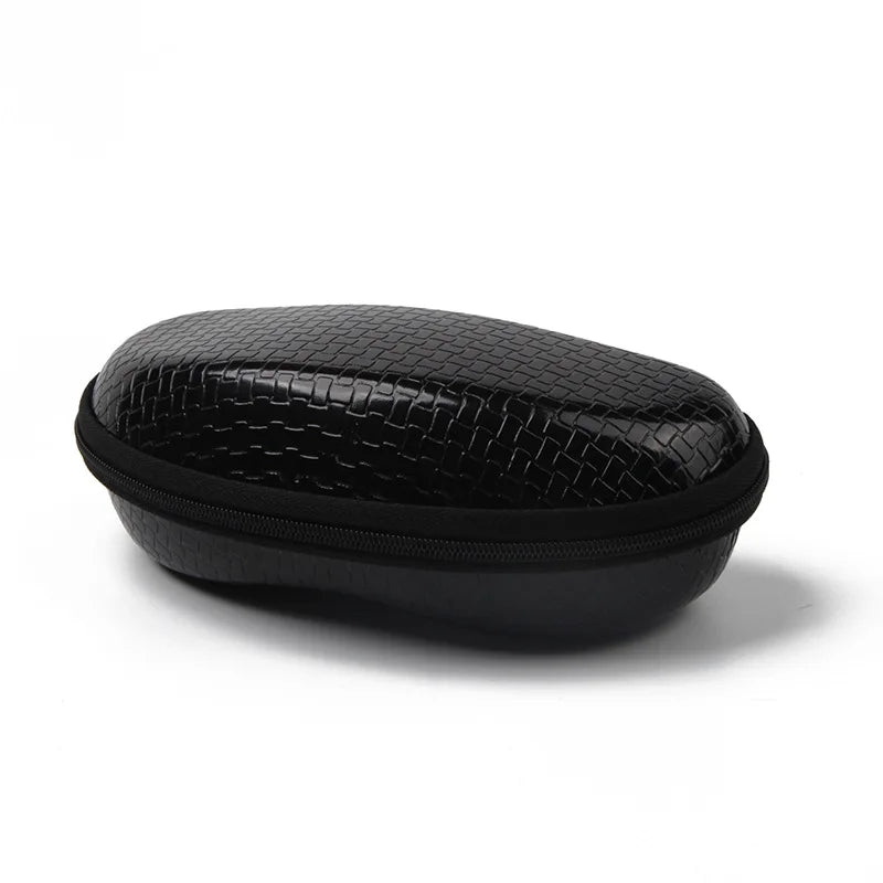 Lmamba Handmade Leather Sunglasses Case Box EVA Custom Logo Zipper Glasses Packaging Case Promotion