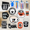 Wholesale Popular Designer Coffee Shoelaces PVC Rubber Button Custom Netherlands Drinks Cups Food Charm Set