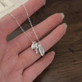 3 Piece Oval Round 925 Sterling Silver Link Chain Women Pendant Necklaces Girls Fine Jewelry