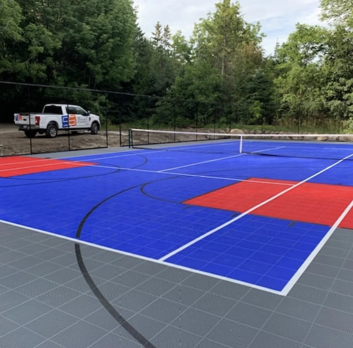 Portable Outdoor Modern Basketball Court Flooring PP Sports Floor Mat Click Installation Interlocking Tiles Gym