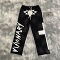 DENIMGUYS Custom Applique Embroidery Heavyweight Cotton Sweatpants Men Loose Shiny Rhinestone Pants