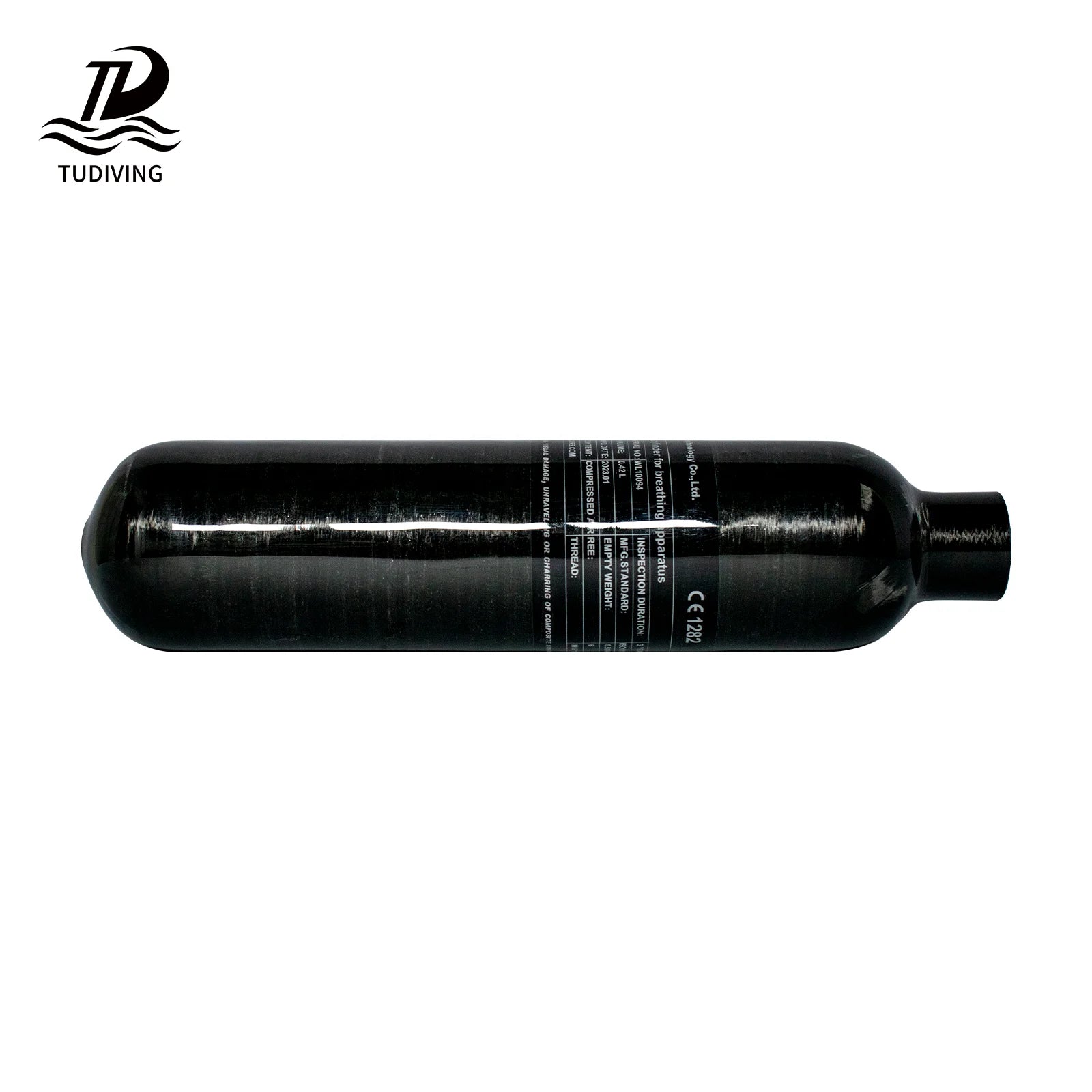TUDIVING New Design Convenience Portable 0.42L 4500psi 300bar 30mpa Outdoor Activities PCP Carbon Fiber Air Tank for Paintball