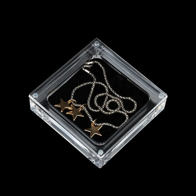 Handmade Small Acrylic Display Box for Diamond and Gemstones Eco-Friendly for s Gem Show Storage with Magnetic Lid