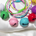 PE521-525 DIY Metal Keychain Accessories Colorful Stainless Steel Wire Jingle Bell with UV Printing for Bag Making