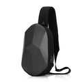 Latest Design Utility PVC Black Waterproof With USB Unisex Outdoor Sport Hard Shell Sling Bag