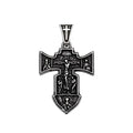 SS8-452P Stainless Steel Pendant Crucifix Catholic Religious Cross Religious Christian Men Necklace Jewelry