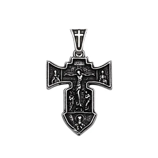 SS8-452P Stainless Steel Pendant Crucifix Catholic Religious Cross Religious Christian Men Necklace Jewelry