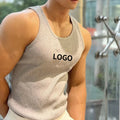 Custom Logo Men's Streetwear Fitness Sports Vest Workout Clothes Mens Athletic Sleeveless T-Shirt Gym Tank Top