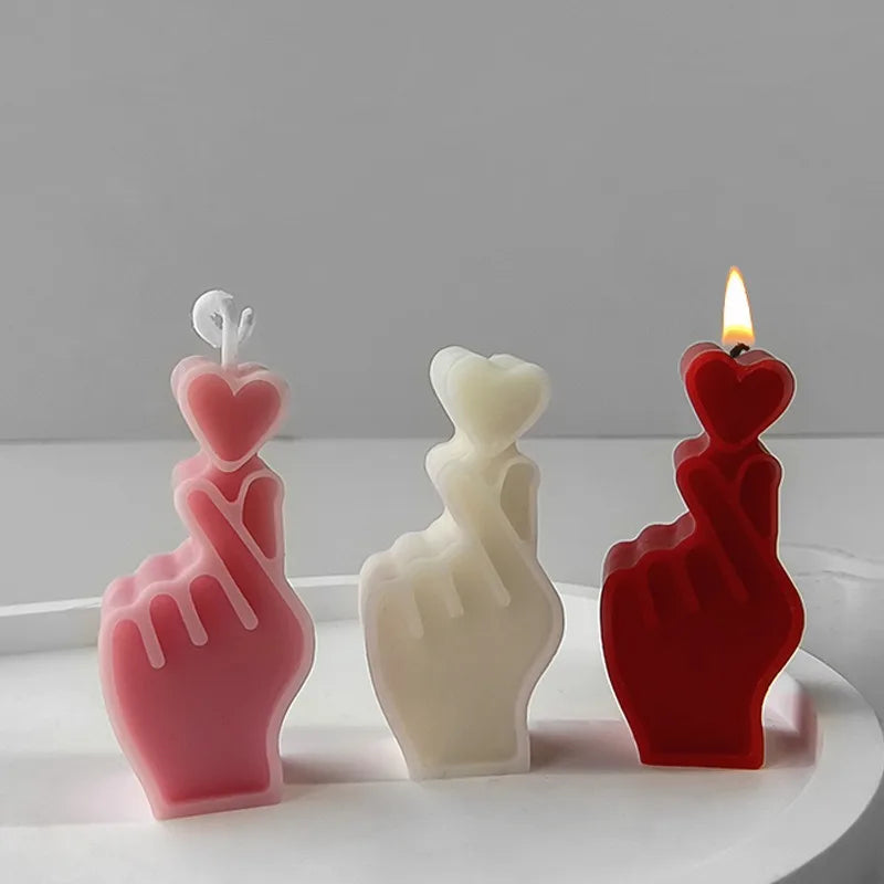 Heart Gesture Silicone Mold DIY Cake Tools for Cookie Baking Handmade Soap Chocolate Molds for Compare Heart Gesture
