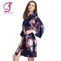 FUNG Item 3033 Hygieia High Quality Women's Kimono Robe Soft Bride Bridesmaid Sleepwear Short Wedding Party Bridal Robes