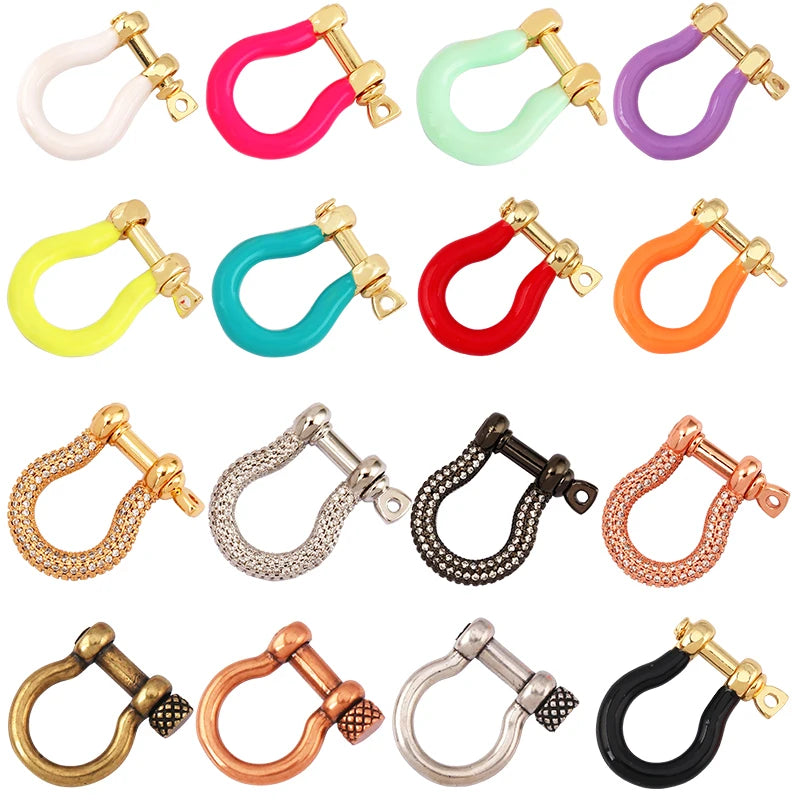 Trendy Horse Foot Carabiner Mountaineering Style Screw on Buckle ClaspLuxury Handmade Hooks Jumbo Chain Jewelry Supplies K43