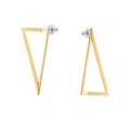 Original Design 18K Gold Plated Stainless Steel Jewelry Geometric Hollow Triangle Ear Stud for Women Gift Earrings E221460