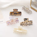 Wholesale Hair Accessories OEM Custom Engraved Logo Tortoise Cellulose Acetate Crab Hair Claw Clips