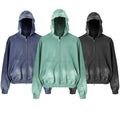 2024 Streetstyle 480gsm Hoodie Designer Acid Wash Distressed Embroidery Hoodie Premium Quality Acid Wash Hoodie Zip