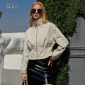 Wholesale Spring&autumn Thin Profile Coat New Fashion Solid Color Short Jacket Women's Clothing Warm Windproof Outwear