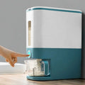 Automatic Plastic Cereal Dispenser Storage Box Measuring Cup Kitchen Food Tank Rice Container Organizer Grain Storage Cans