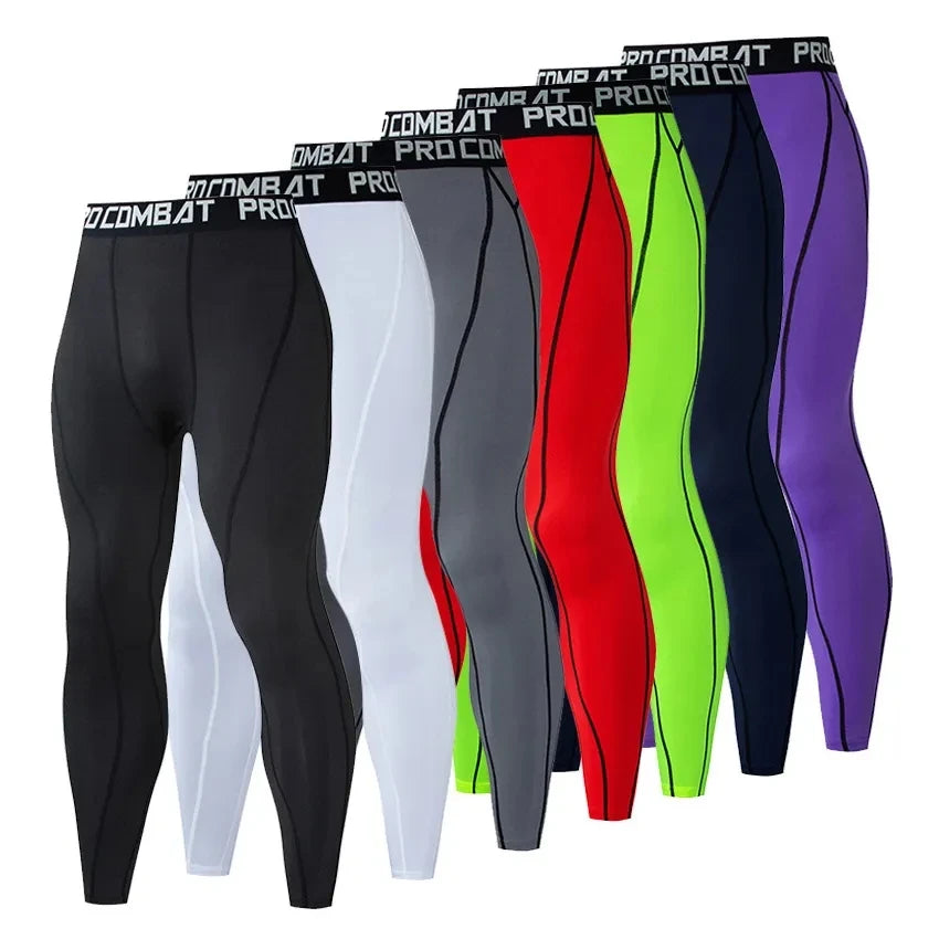 Mens' Gym Workout Clothing Compression Gym Fitness Leggings Fashion Pants Sport Pants