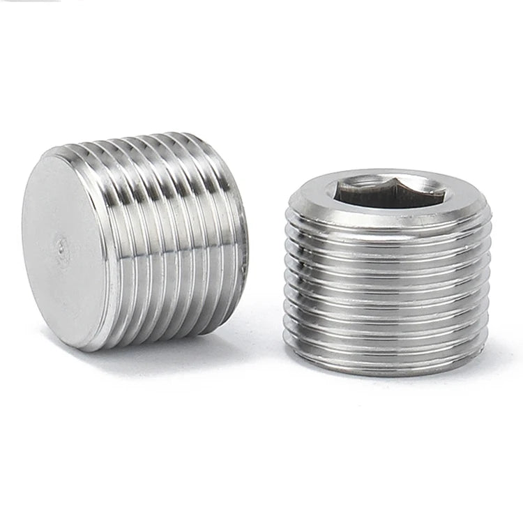 DIN906 NPT BSPT Stainless Steel A2-70 A4-80 Hexagon Socket Pipe Plugs Oil Plugs