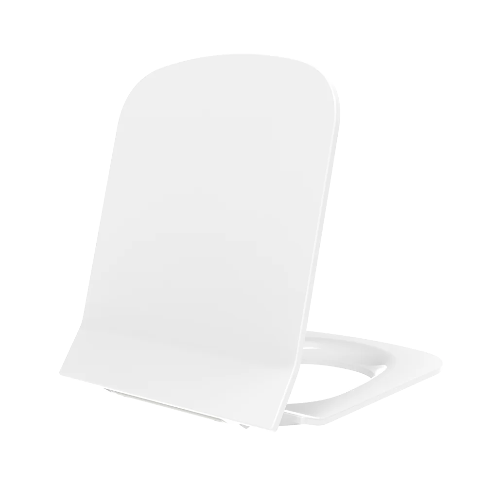 SU064 Slim-Line Customized Square Urea-Formaldehyde Modern Soft Close Toilet Lid 17" Seat Covers and 19" Toilet Seats