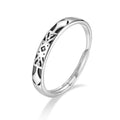 Adjustable Finger Male Fashion Jewelry Band Couple Rhodium Plated 925 Sterling Silver Ring for Men's Engagement/Anniversary/Prom
