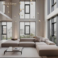Italy Modern Minimalist Designed Well Sell Livingroom White/grey Sectional Fabric Sofa Set Luxury Living Room Furniture