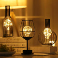 Creative Copper Wire LED Nightlight Simple Luminous Bottle Model Red Emitting Powered by Battery Girl's Heart Bedroom Decor