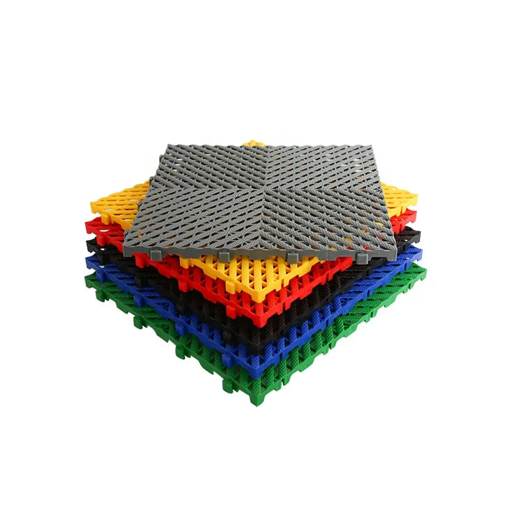 Ce Certified Anti Slip Interlocking Garage Plastic Floor Tiles 20mm Rigid Modular Durable Multi-Use Indoor/Outdoor Car Workshop