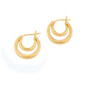 LOZRUNVE 18k Gold Plating Minimalist Double Huggie Hoop Earring New Design Wholesale Jewelry