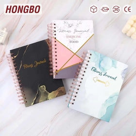 Printing Spiral Hardcover Workbook Journal for Health & Self-Care with Journal Packaging Boxes Printed Available