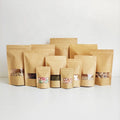 12x20cm Large Stock Three-layer Laminated 10g 20g 30g 40g 50g Kraft Pouch Food Paper Bags for Packaging
