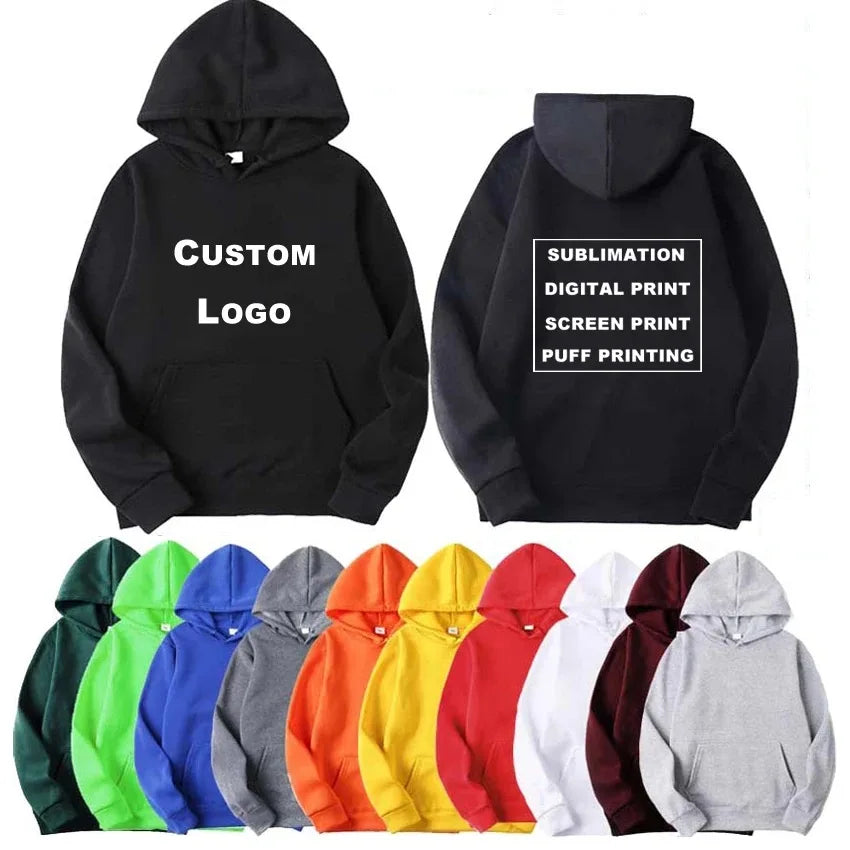 High Quality 100% Polyester Pullover Logo Printing Unisex Hoodie Blanks Sublimation Plain Hoodies Men for Custom Log