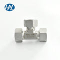 Polished Stainless Steel Forged Hydraulic Fittings Union Elbow 3-Way Single Ferrule Hose Tube HAL-LOK Brand ISO9001 Certified 1