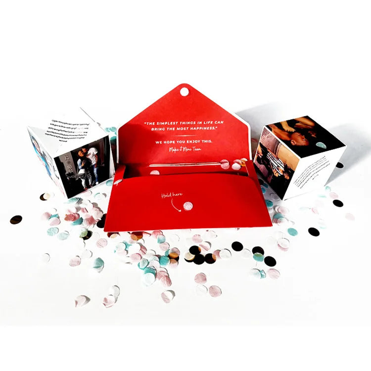Surprise Creative Gift Set Novelty Small Gift Burrs Bounce Envelope POP up  Boxes