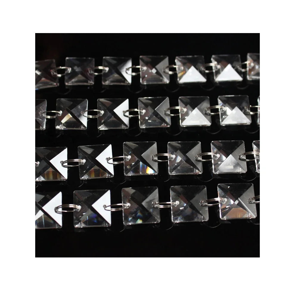 Chandelier Chain Accessories Transparent Square Crystal