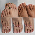 Custom Soft Gel Pressed on Nails Supplier Wholesale Short Square Artificial Fake Toenails Cat Eye Handmade Press on Toe Nails
