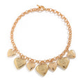 Vintage Pattern OT Buckle Love Pendant Necklace Bracelet Fashion Exaggerated Metal Chain Heart Necklace for Women