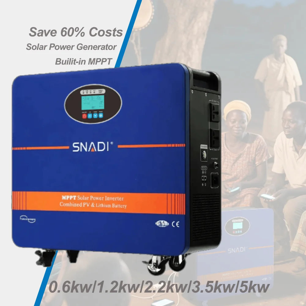 600W 1.2KW 2.5KW 3.5KW 5KW All in One Solar Power System Off-grid Solar Generator Solar Power Station Solar Power System