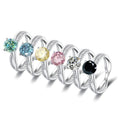 Abiding Custom Fine Jewelry Color Retention Technology Gift Wedding Engagement Elegan Silver Dainty Color 1CT Moissanite Ring