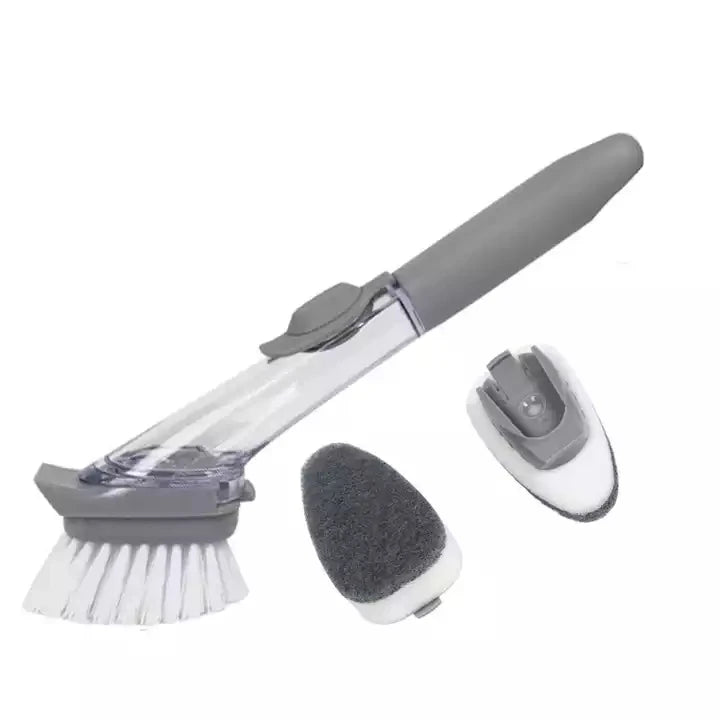 100% Kitchen Sink Clean Dish Washing Scrubbing Soap Dispensing Brush