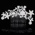 Wholesale Hot Selling Bride Headpiece Hair Accessories Silver Plated Diamond Pearl Hair Comb for Wedding