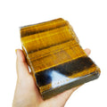 Tiger Eye Slab Rough Stone Polished Crystal Slices Natural Yellow Tiger Eye Shiny 10 -20 cm Wholesale