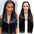 Straight Body Wave Brazilian Hair Remy 13x4 Transparent Lace Front Wigs Human Hair PrePlucked Virgin Hair for Black Women 180%