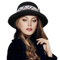 H7229 Lady's Retro Fedora Hat with Bowknot Elegant French Style Four Seasons Outdoor Leisure Fashion for Women All Occasions